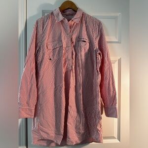 Women’s Vineyard Vines Harbour Cover Up Red and White Striped Size 14